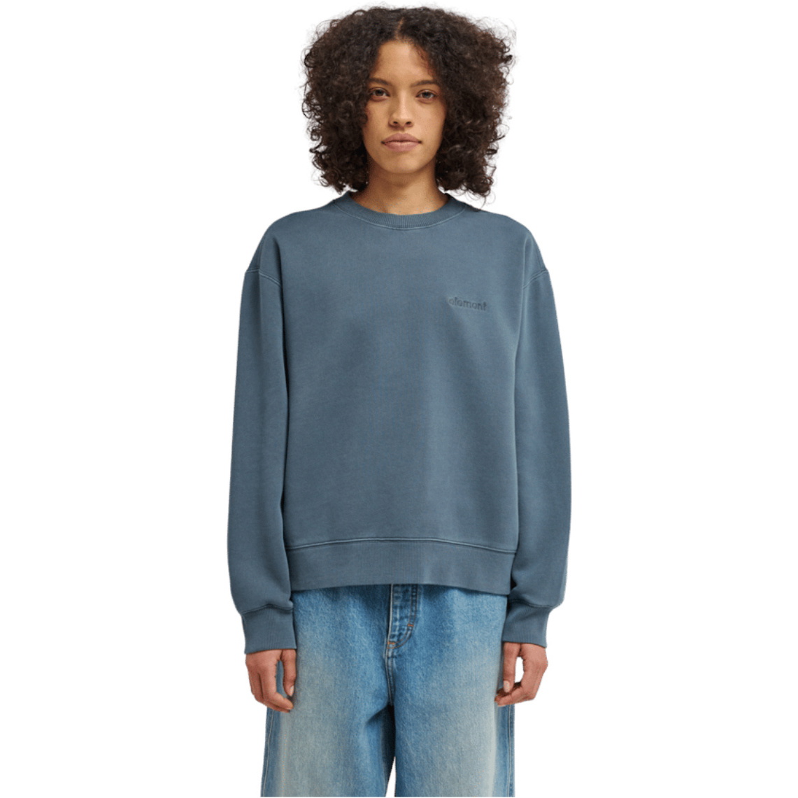 2026 Element Womens Lowcase Pigment Crew Sweatshirt ELJFT00133 - Dark Slate